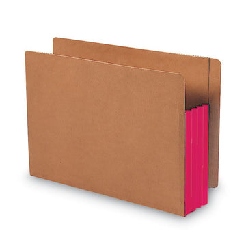 Smead® Redrope Drop-front End Tab File Pockets With Fully Lined Colored Gussets, 3.5" Expansion, Letter Size, Redrope-red, 10-box freeshipping - TVN Wholesale